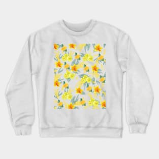 Yellow flower Pattern Crewneck Sweatshirt